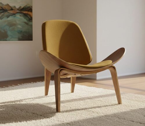 Mustard Glow Shell Lounge Chair photo review