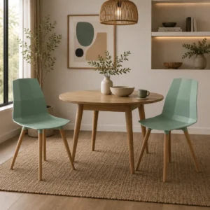 Set of 2 pcs Faz Wood Dining Chairs