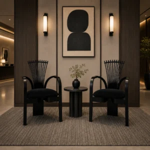 Avangard Black Accent Hotel Chair