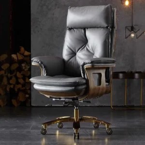 Executive Cowhide Swivel Office Chair