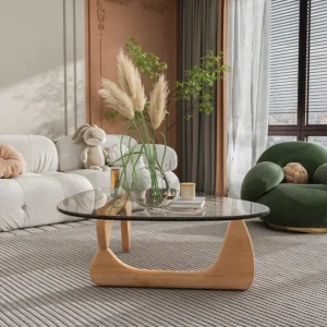 Transparent Glass Central Base & Coffee Table