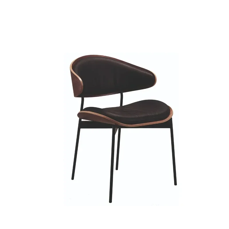 LUZ Upholstered Leather Dining Chair with simplistic and elegant design