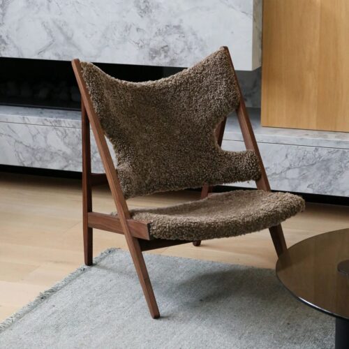 Sheepskin Knitting Accent Chair photo review