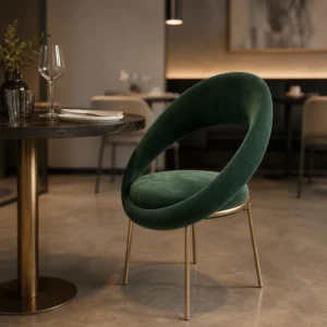 Stylish Velvet Accent Restaurant Chair