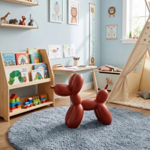 Colorful Balloon Dog Design Stool