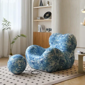 Comfy Accent Chair with Footrest
