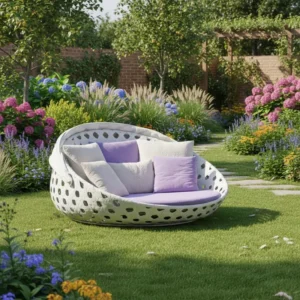 Canasta Outdoor Circular Armchair with Canopy