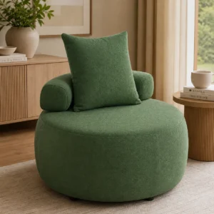 Cozy Green Round Lounge Chair