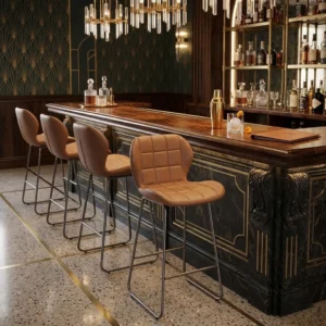 Modern PU Leather 4 Pcs Bar Stool