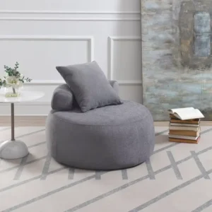 Modern Fabric Lounge Chair with Pillow