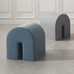 U-Shaped Leather Stool