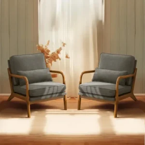 Set of 2 Mid-Century Modern Lounge Chairs