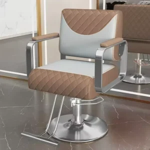 Metal Frame Salon Chair with Fabric Upholstery