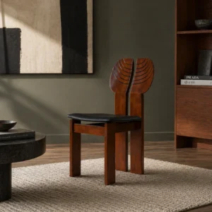 Split Crescent Wooden Chair