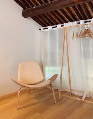 Luxury Cream Hotel Shell Lounge Chair photo review
