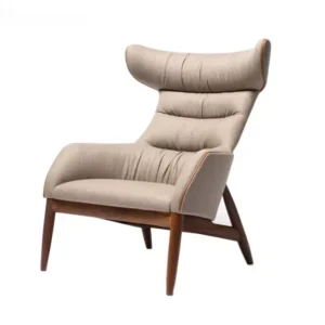 Beatrix Wing Fabric Armchair with Armrests