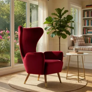 Wingback Wing Fabric Armchair