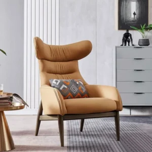 Beatrix Wing Fabric Armchair with Armrests