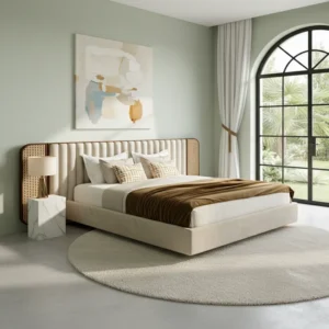 Looks Fabric double bed