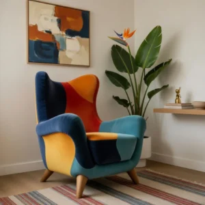 Colorful Wingback Chair