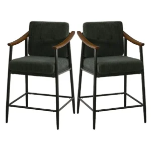 Set of 2 Pcs Mid Century Bar Chair