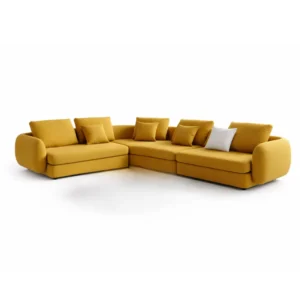 Caramel Leather Sectional Sofa