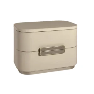 Amidee Leather bedside table with drawers