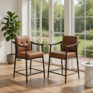 Set of 2 Pcs Mid Century Bar Chair