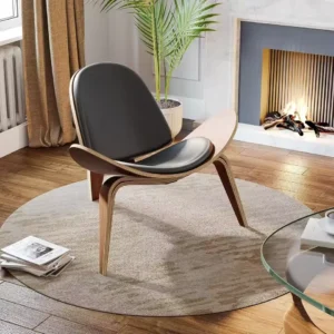 Black Shell Lounge Chair