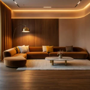 Luxury Velvet Living Room Sectional Sofa